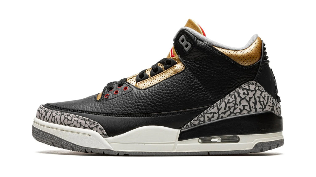 AIR JORDAN 3 WMNS "Black Cement Gold"