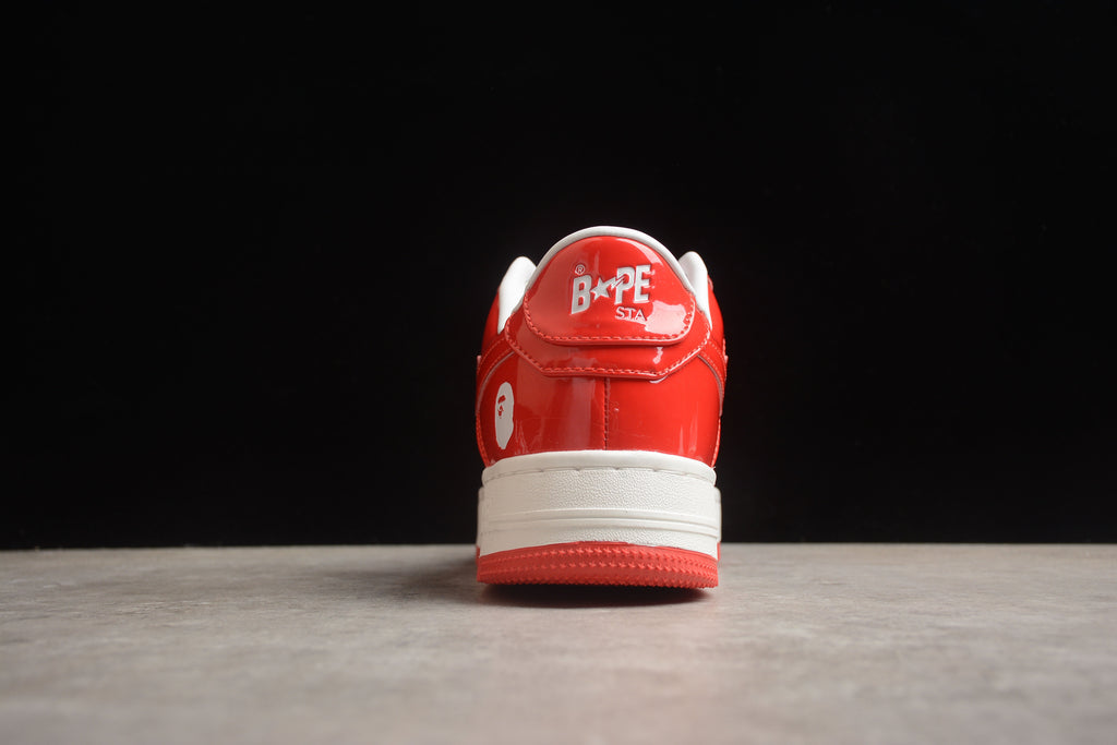 Bape Sta Patent Leather White Orange