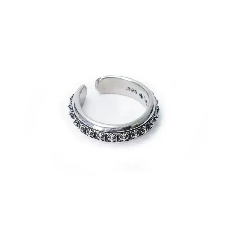 Chrome Hearts PLUS PYRAMID OPEN BAND RING 4