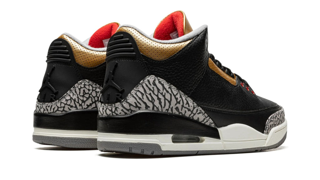 AIR JORDAN 3 WMNS "Black Cement Gold"